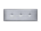 Vertchez Tête de lit similicuir avec Boutons 145x50cm Lits 135/140 - Argent