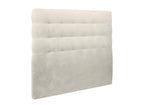 Tete de lit Capitonnée Tissu Beige clair L 160 cm - Ep 10 cm rembourré