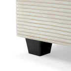 Canapé d'angle en velours côtelé 134 avec canapé d'angle en forme de nuage et chargement USB et méridienne 50 (capacité de 150 kg)