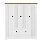 Armoire-penderie à quatre portes et deux tiroirs - 60,6 cm (L) x 20,8 cm (l) x 68,5 cm (H)