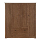 Armoire-penderie à quatre portes et deux tiroirs - 60,6 cm (L) x 20,8 cm (l) x 68,5 cm (H)