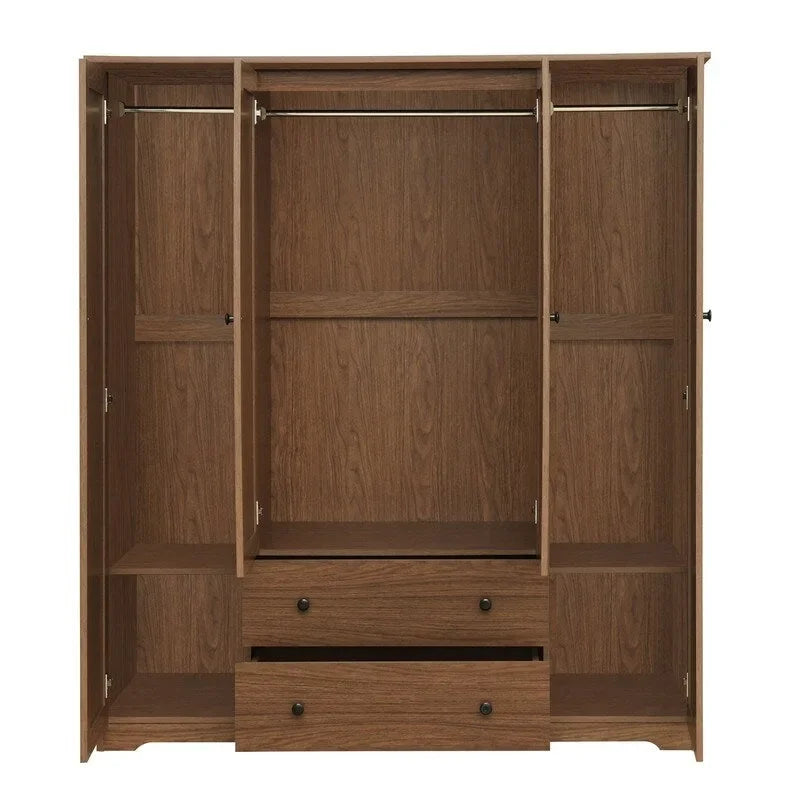 Armoire-penderie à quatre portes et deux tiroirs - 60,6 cm (L) x 20,8 cm (l) x 68,5 cm (H)