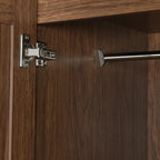 Armoire-penderie à quatre portes et deux tiroirs - 60,6 cm (L) x 20,8 cm (l) x 68,5 cm (H)