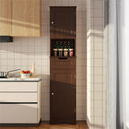 Armoire de salle de bain haute de 67 cm, colonne de rangement étroite avec 2 portes et tiroir.