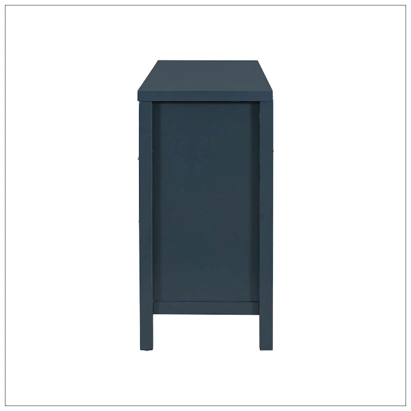 Buffet minimaliste à motif ondulé avec rangement fonctionnel