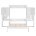 Lit escamotable Queen Size polyvalent avec rangement et fonctionnalités intégrés