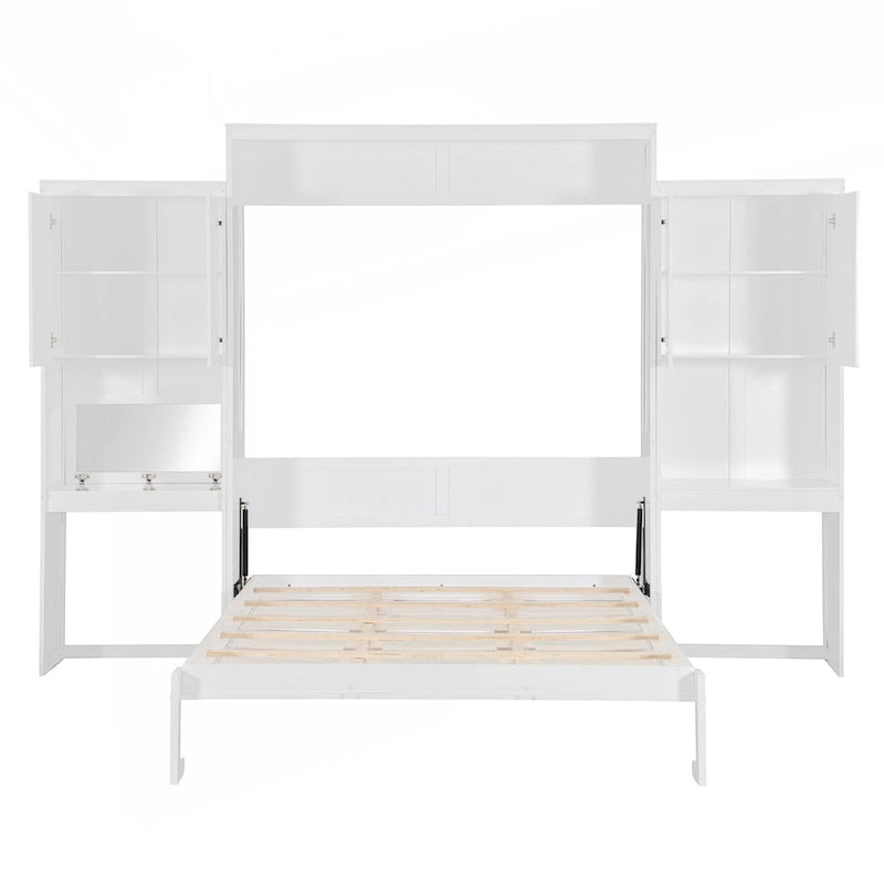 Lit escamotable Queen Size polyvalent avec rangement et fonctionnalités intégrés