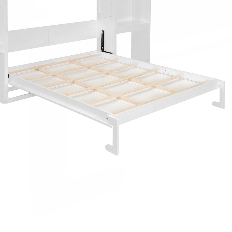 Lit escamotable Queen Size polyvalent avec rangement et fonctionnalités intégrés