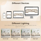 Canapé d'angle modulaire en forme de U de 142 pouces avec poufs de rangement et console