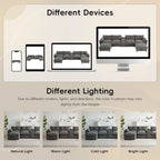 Canapé d'angle modulaire en forme de U de 142 pouces avec poufs de rangement et console