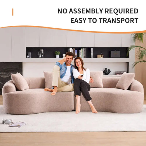 Canapé classique 4 places en mousse 110 avec 4 coussins pour appartement