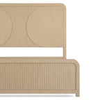 Lit Adrienne de Furniture of America, style rustique moderne, en bois massif à panneaux cannelés