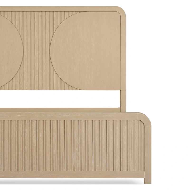 Lit Adrienne de Furniture of America, style rustique moderne, en bois massif à panneaux cannelés