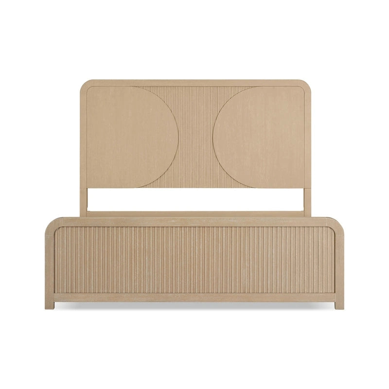 Lit Adrienne de Furniture of America, style rustique moderne, en bois massif à panneaux cannelés