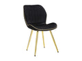 CHAISE SPACE PARIS NOIR/OR ENSEMBLE 2 PIÈCES CM 46x58x77