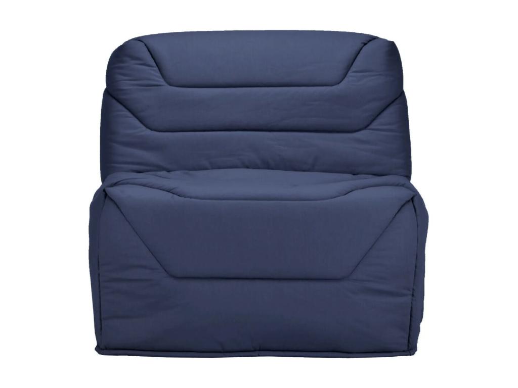 Fauteuil BZ 1 place 90x190 tissu matelas 9cm Vertchez-Couleur Noir