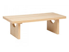 Table basse rectangulaire en bois MDF coloris beige - L- 110 x P- 50 x H- 34,5 cm
