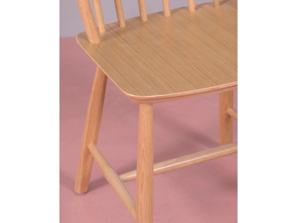 Chaise rustique en bois de chêne naturel - Vertchez - Chêne