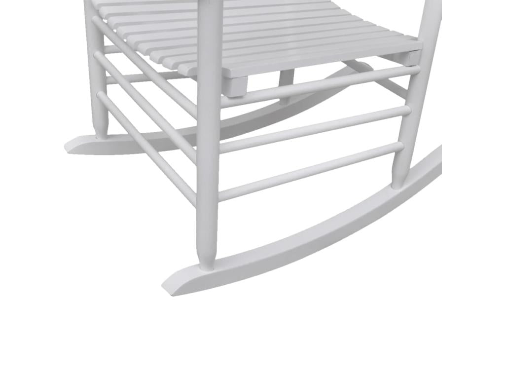 Chaise à bascule avec siège incurvé Blanc Bois