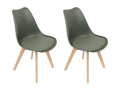 Vertchez - Lot de 2 Chaises Scandinaves Kaki