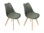 Vertchez - Lot de 2 Chaises Scandinaves Kaki