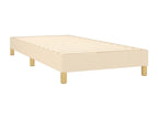 Sommier tapissier avec matelas et LED Crème 90x190 cm Tissu