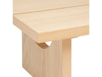 Table basse rectangulaire en bois MDF coloris beige - L- 110 x P- 50 x H- 34,5 cm