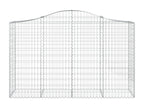 Paniers à gabions arqués 9 pcs 200x50x120-140 Fer galvanisé