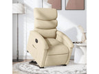 Fauteuil inclinable électrique crème tissu