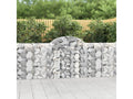 Paniers à gabions arqués 14 pièces 200x30x100/120 cm Fer renforcé