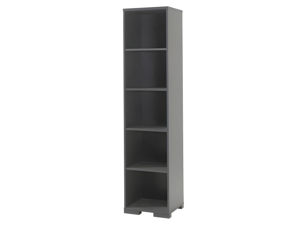 étagère Bibliothèque 5 Niveaux Vertchez 195cm Gris Anthracite