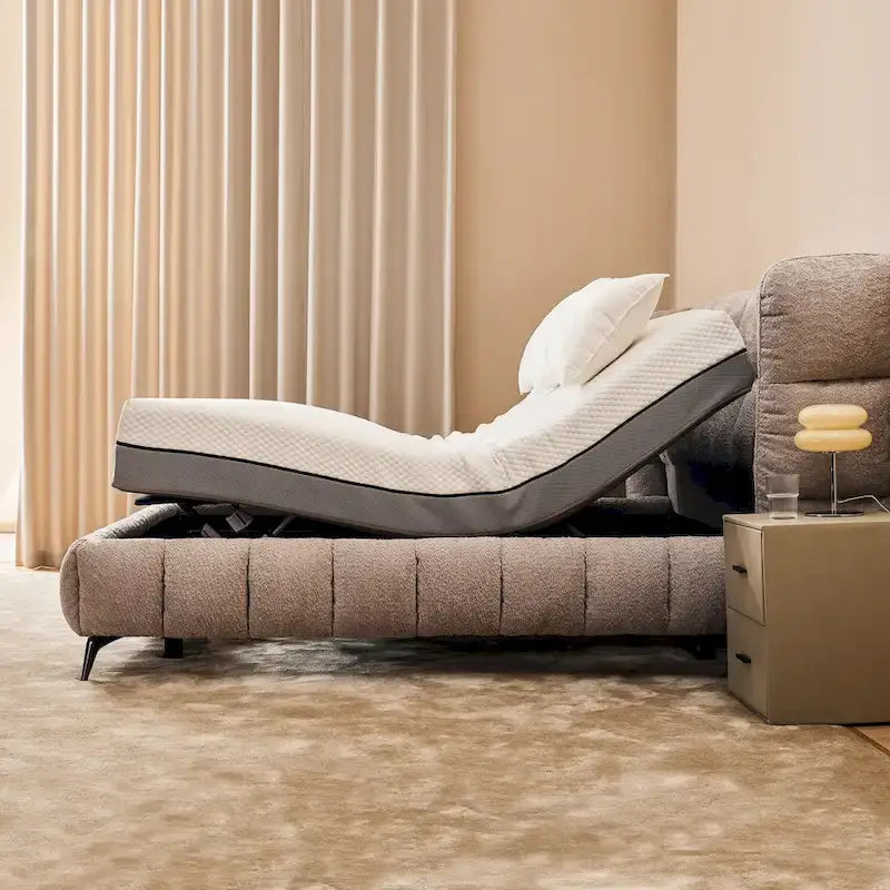 Sommier articulé pour lit Queen avec inclinaison de la tête et des pieds, télécommande sans fil, position zéro gravité