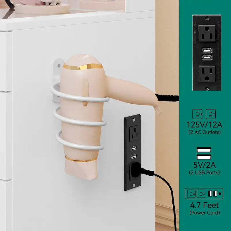 Vanity Desk with Stool Lighted Mirror Makeup Table