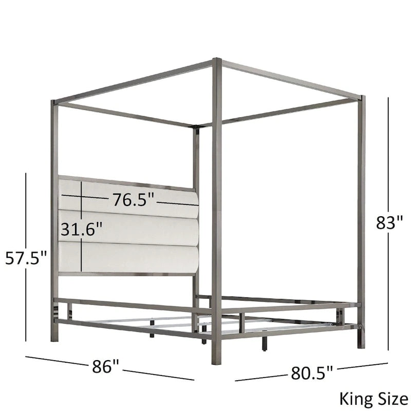 Lit à baldaquin Solivita en nickel noir par iNSPIRE Q Bold