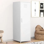 Armoire métallique casier pour enfant avec tringle et étagères