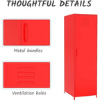 Armoire métallique casier pour enfant avec tringle et étagères