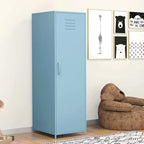 Armoire métallique casier pour enfant avec tringle et étagères