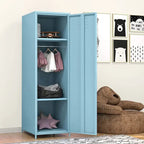 Armoire métallique casier pour enfant avec tringle et étagères