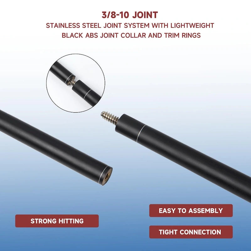 Ensemble de 4 queues de billard GSE en composite graphite-fibre de verre mat. Ensemble de 2 queues de billard de 58 pouces (147 cm) pour usage domestique ou commercial.