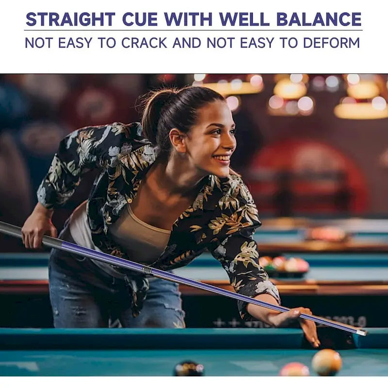 Ensemble de 4 queues de billard GSE en composite graphite-fibre de verre mat. Ensemble de 2 queues de billard de 58 pouces (147 cm) pour usage domestique ou commercial.