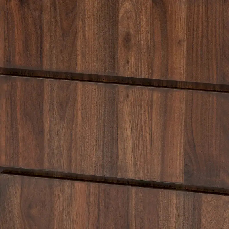 Buffet à 3 portes Neil Brown en bois et métal noir