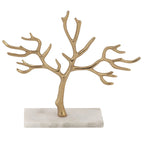 CosmoLiving by Cosmopolitan Marble Tree Jewelry Stand with Rectangular Base