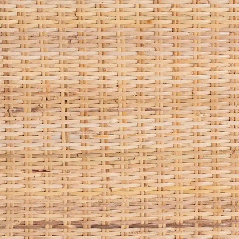 Table console Kalimantan Bohemian en rotin miel clair et bois d'acacia