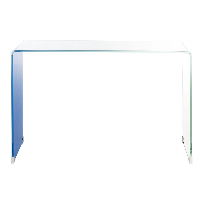 Console en verre SAFAVIEH Modena Ombre - Transparent/Bleu - 43,3 x 13,8 x 29,5 cm - 43 cm L x 14 cm P x 30 cm H