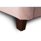 Cadre de lit Ceets Parlay, élégant et moderne, recouvert de velours