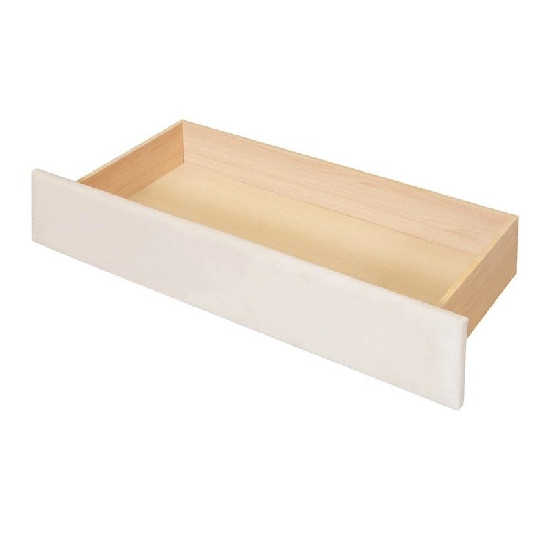 Lit de jour double en velours avec accoudoirs de rangement et port USB