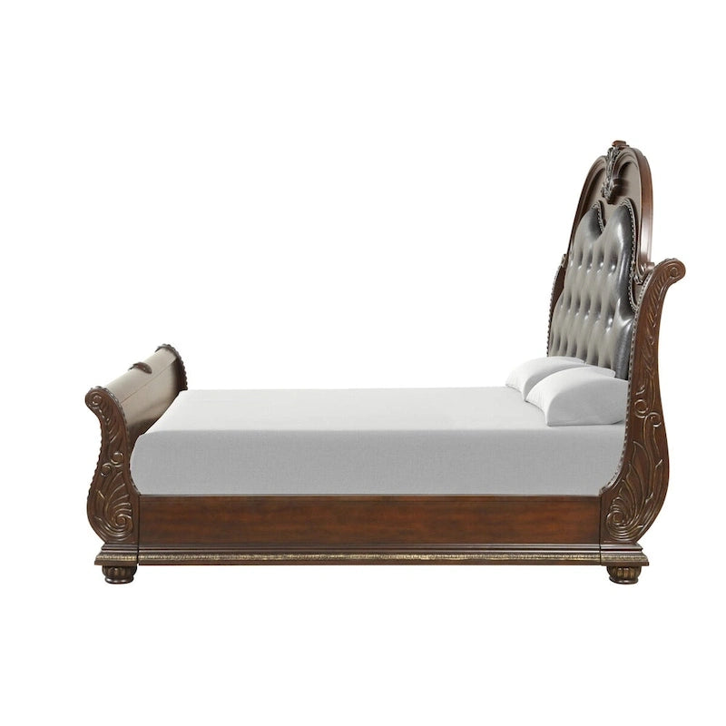 Lit Glory Furniture Lucca King en cerisier