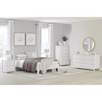 Lit plateforme blanc double Signature Design by Ashley Hallityn