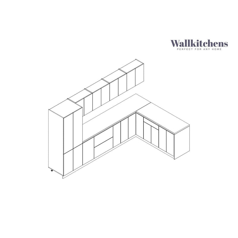 Collection Prestige Cuisine, base blanche mate, largeur 11 pi (138 x 85 po)