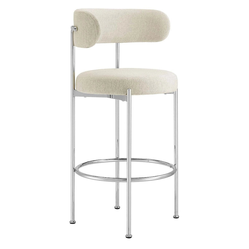 Tabourets de bar en tissu Albie - Lot de 2